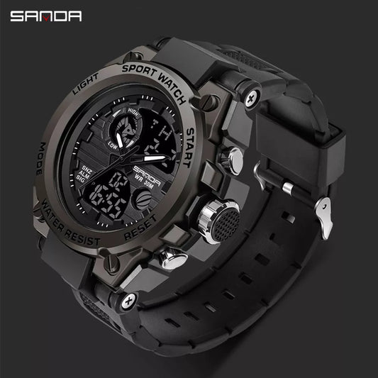 SANDA G Style Men Digital Watch Date Military Sports Watches Waterproof Electronic Wristwatch Mens Clock Orologio da uomo 739