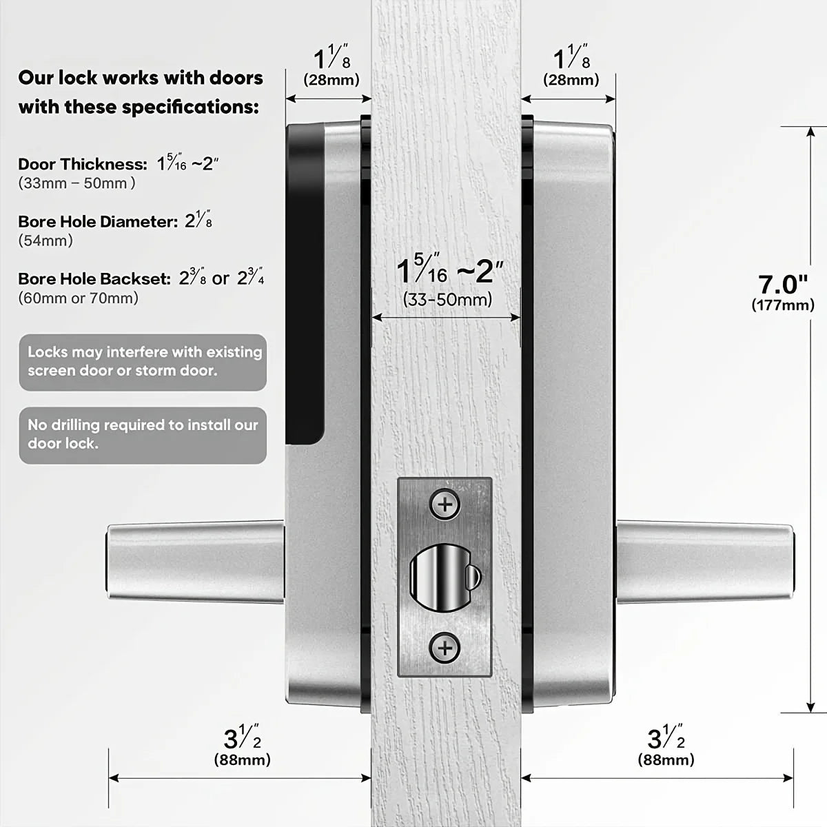 Improved product title: "High-Tech Fingerprint Door Lock with Remote Control, Keyless entry, WIFI, Digital Touchscreen, NFC, IP67 Waterproof, and 2 IC Cards"