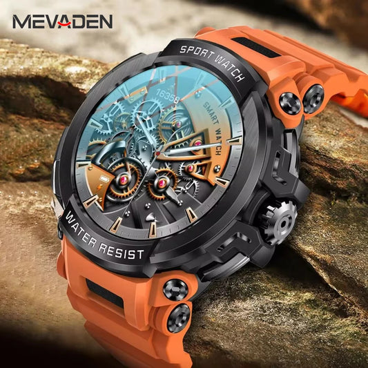 MEVADEN 1.5" Bluetooth Call GPS Smart Watch Men 120+ Sports Fitness Tracker Health Monitor Smartwatch for Android IOS 600mAh T90